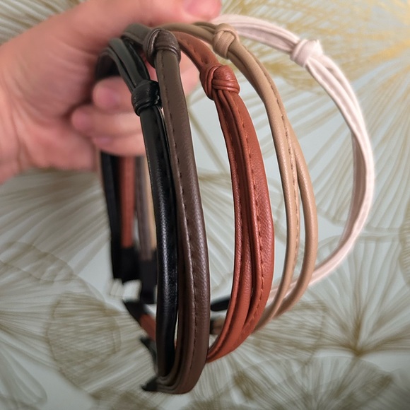 Accessories - (1) Knotted Faux Leather Headband